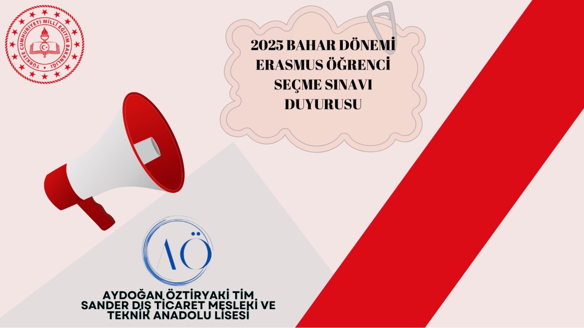 2025 BAHAR DÖNEMİ ERASMUS ÖĞRENCİ SEÇME SINAVI